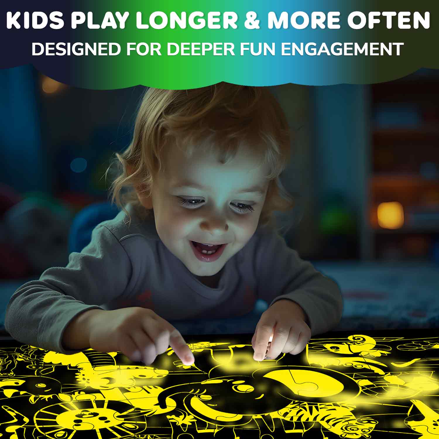 2x3 FT Giant Glow in Dark Jigsaw Puzzle - African Animal - Image 6