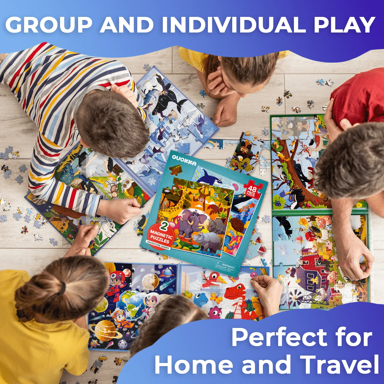 Magnetic Book 2x48 Pcs Puzzles for Kids | Africa & Ocean - Image 4