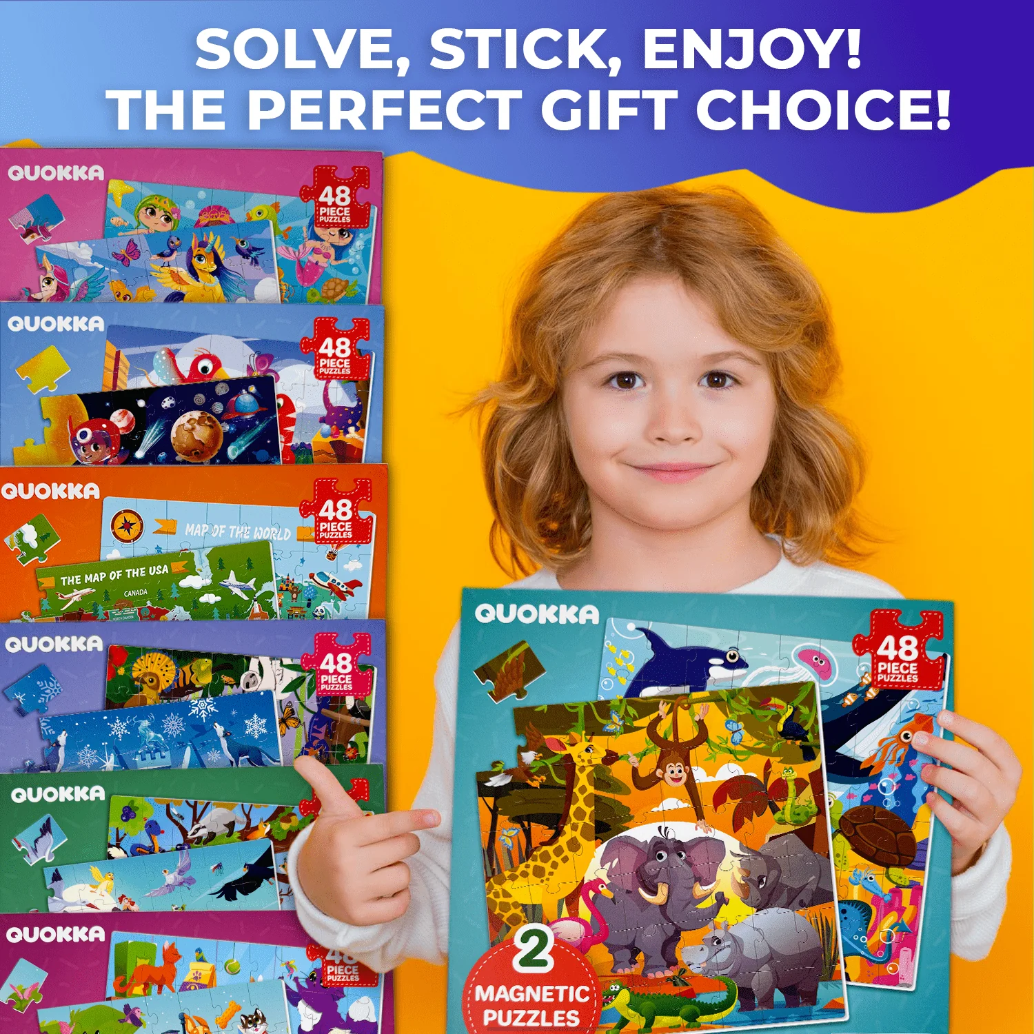 Magnetic Book 2x48 Pcs Puzzles for Kids | Africa & Ocean - Image 6