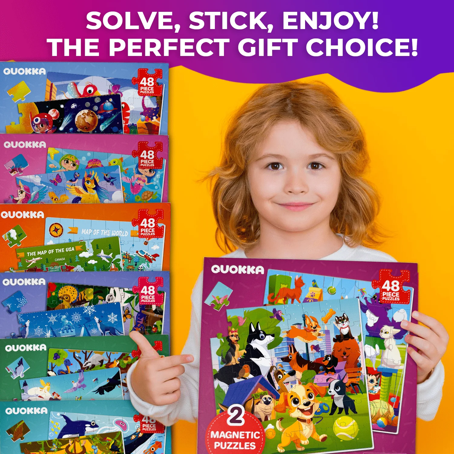 Magnetic Book 2x48 Pcs Puzzles for Kids | Cats & Dogs - Image 6
