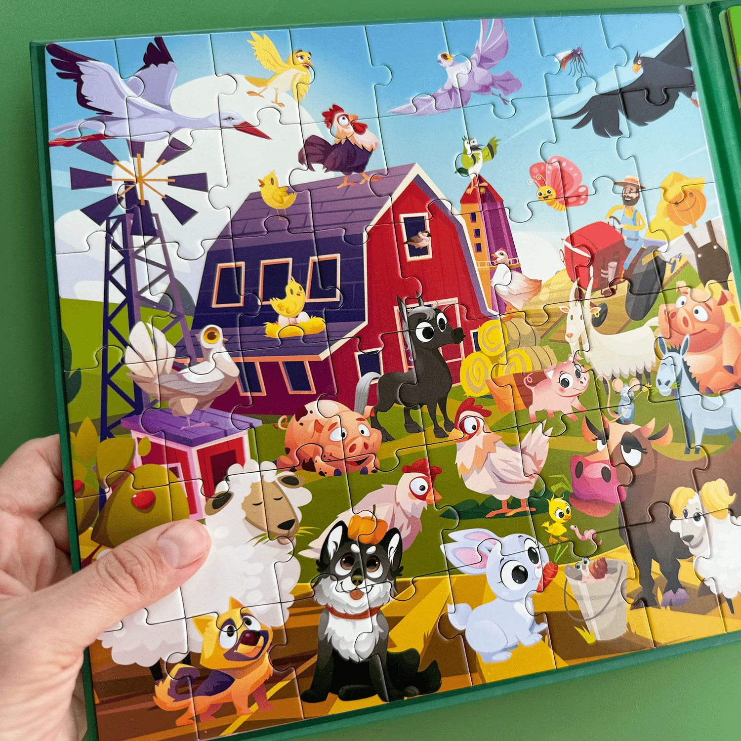 Magnetic Book 2x48 Pcs Puzzles for Kids | Farm & Forest - Image 7