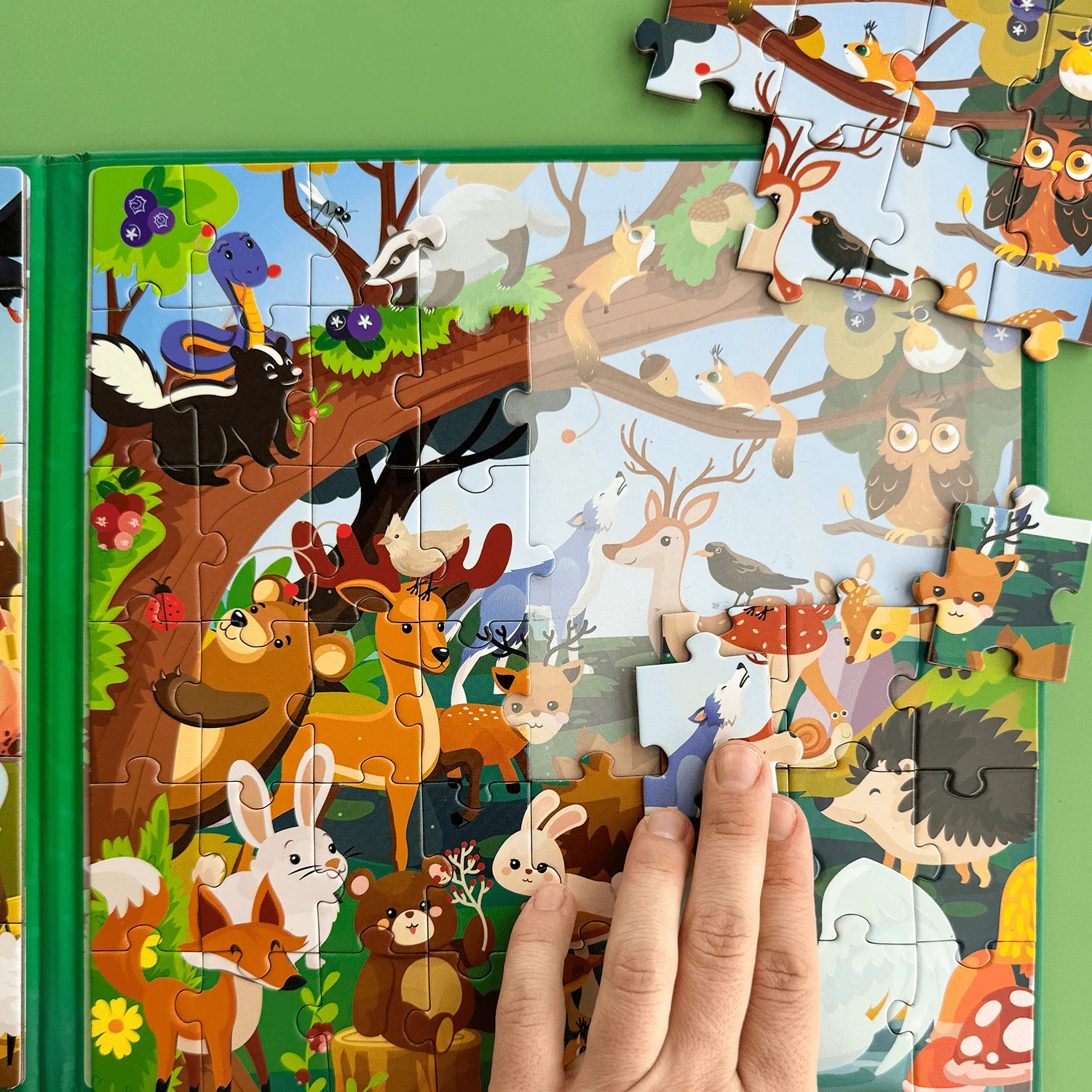 Magnetic Book 2x48 Pcs Puzzles for Kids | Farm & Forest - Image 8