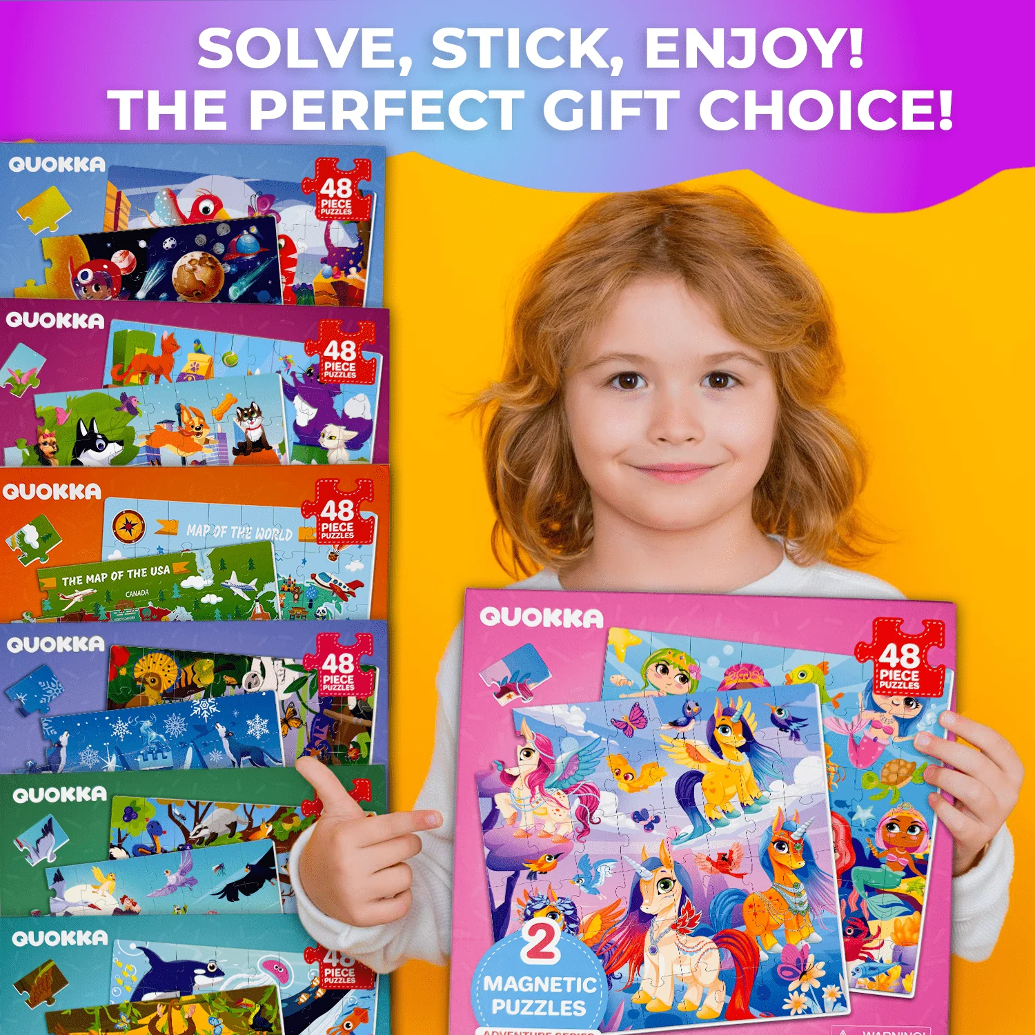 Magnetic Book 2x48 Pcs Puzzles for Kids | Mermaids & Unicorns - Image 6