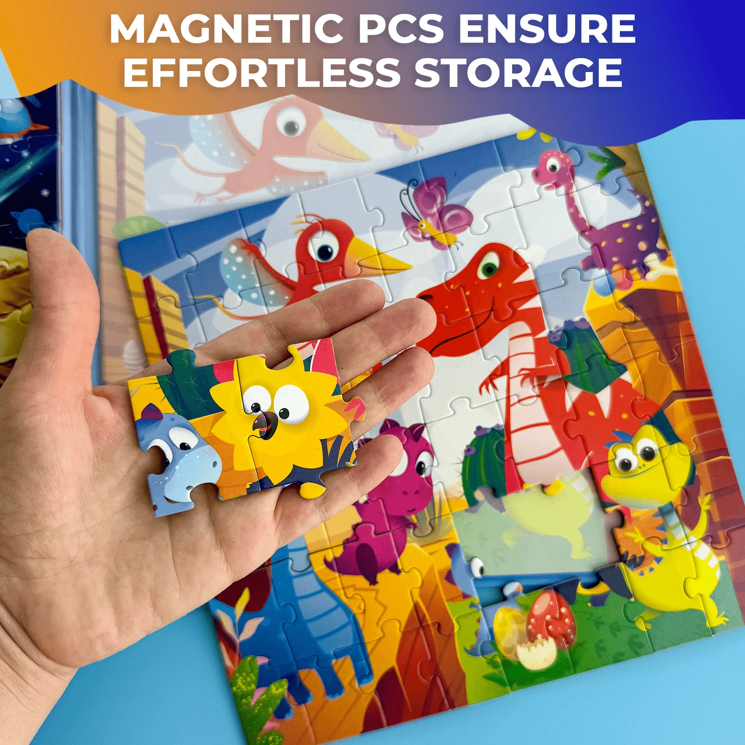 Magnetic Book 2x48 Pcs Puzzles for Kids | Space & Dino - Image 5