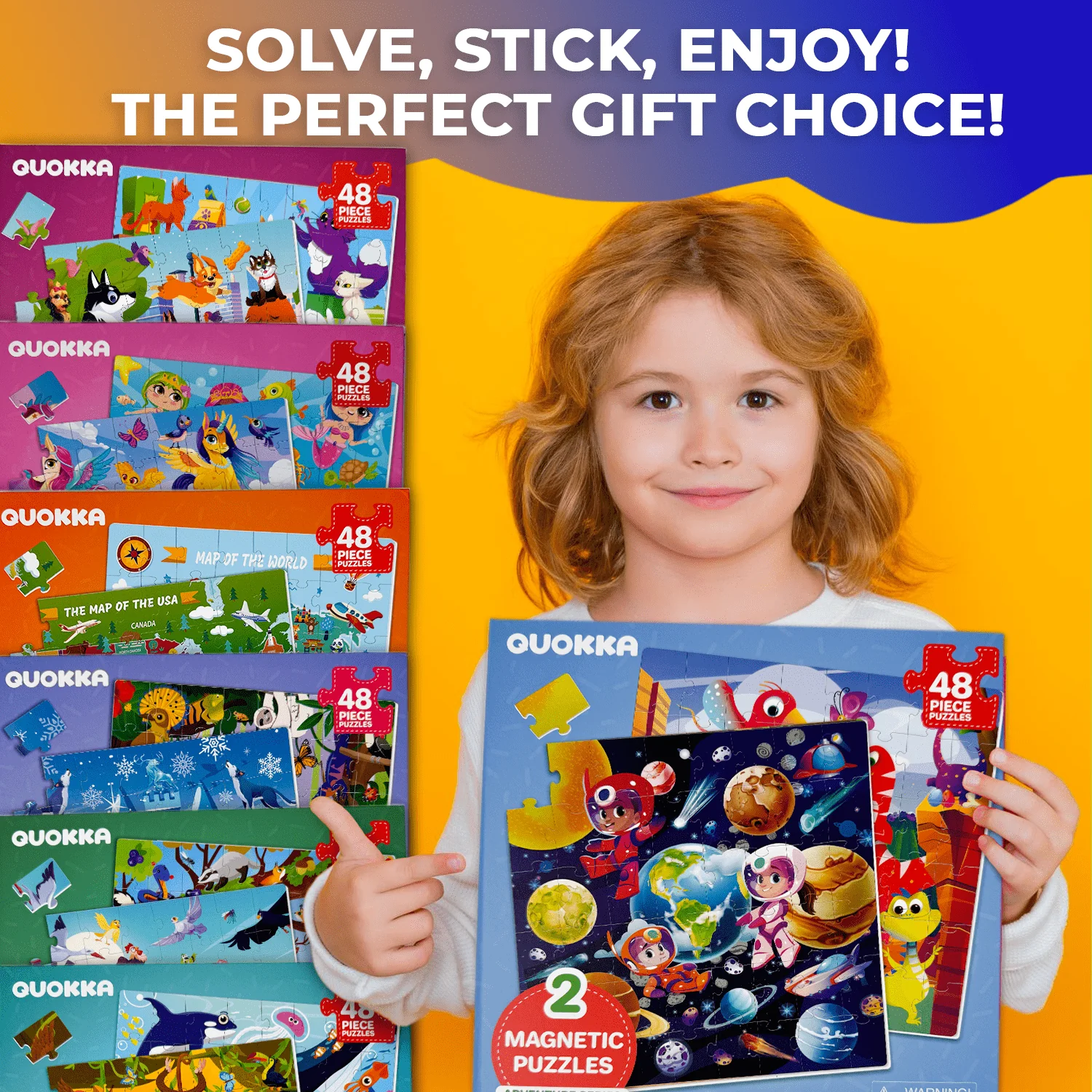Magnetic Book 2x48 Pcs Puzzles for Kids | Space & Dino - Image 6