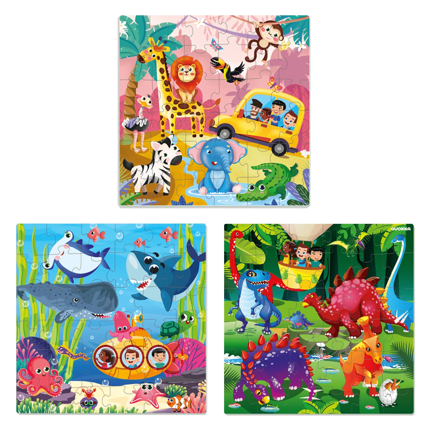 Magnetic Book 3x36 Pcs Puzzles for Kids |  Ocean & Safari Animals - Image 7
