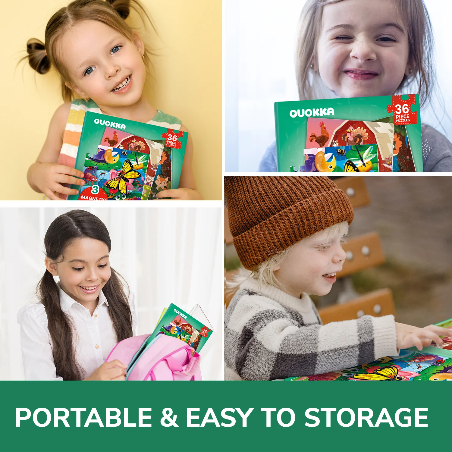 Magnetic Book 3x36 Pcs Puzzles for Kids | Insects, Animals - Image 5