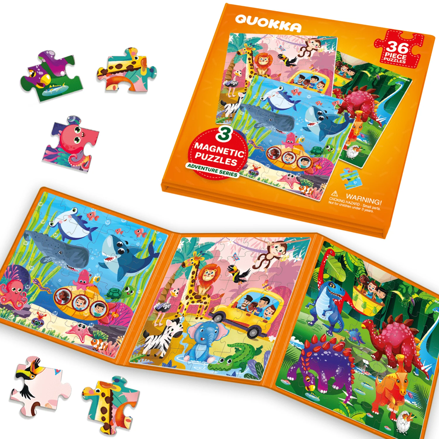 Magnetic Book 3x36 Pcs Puzzles for Kids | Princess, Unicorns & Mermaids - Image 10