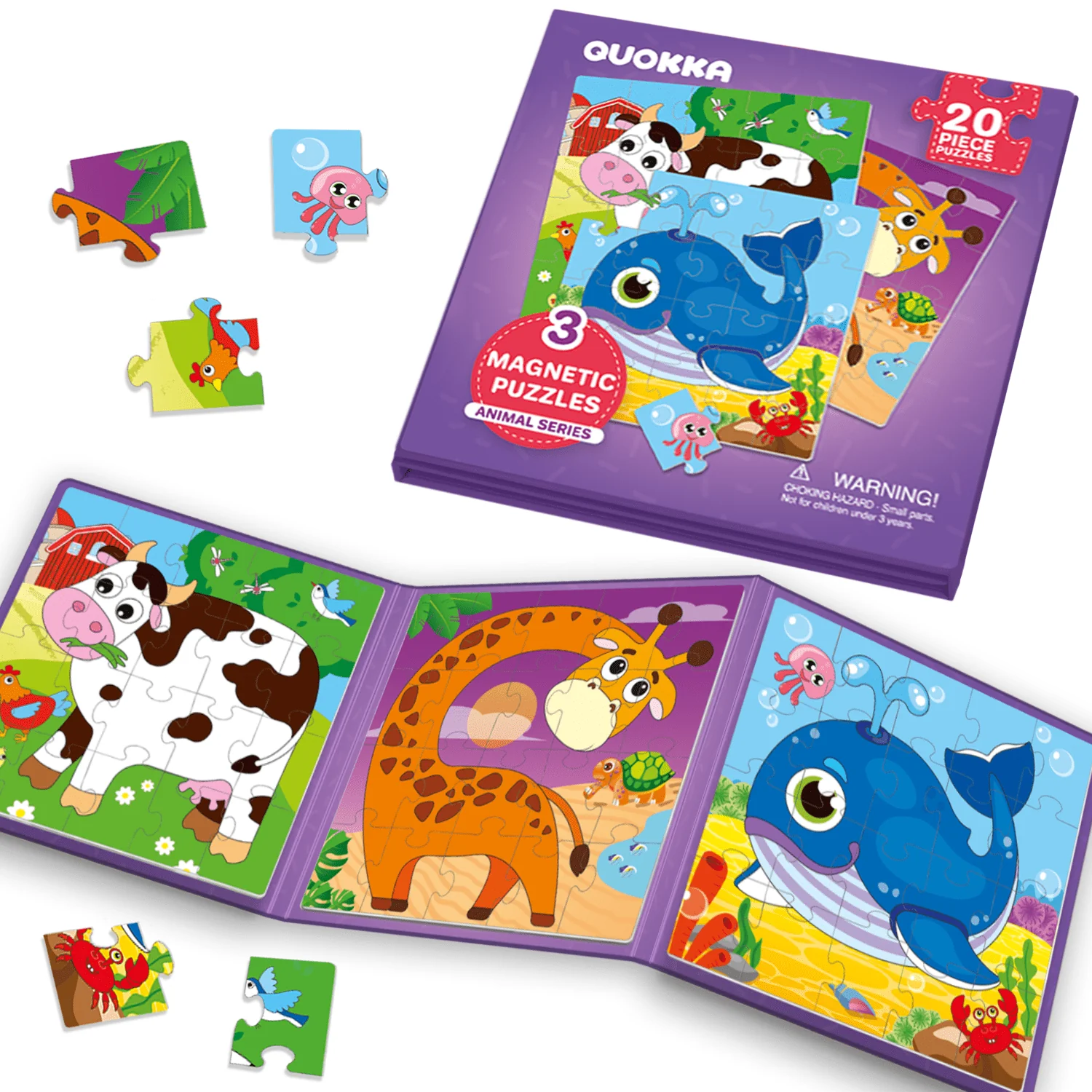 Magnetic Book 3x36 Pcs Puzzles for Kids | Princess, Unicorns & Mermaids - Image 14