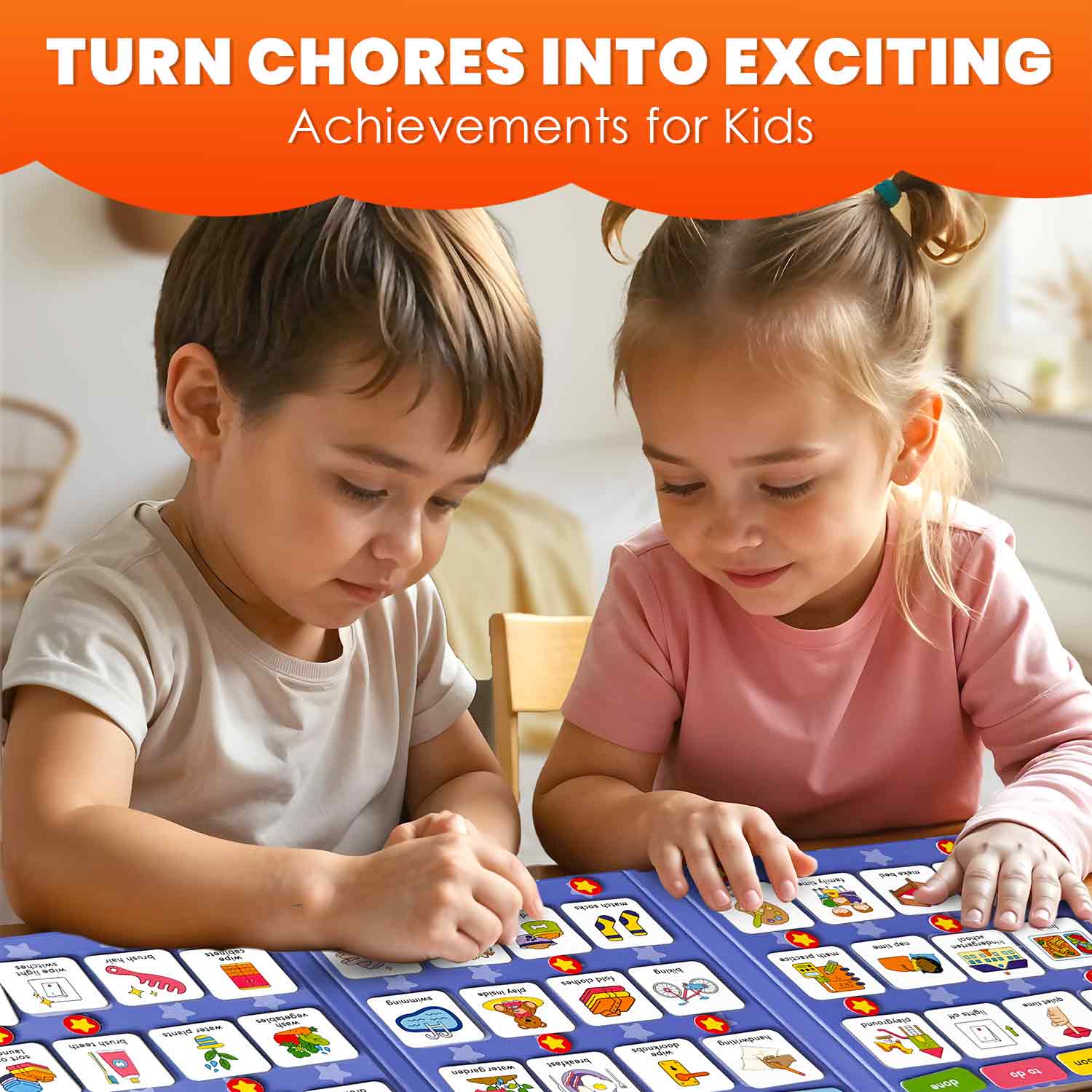 Magnetic Chore Chart for Kids | 72 Routine Magnets & Rewards - Image 5