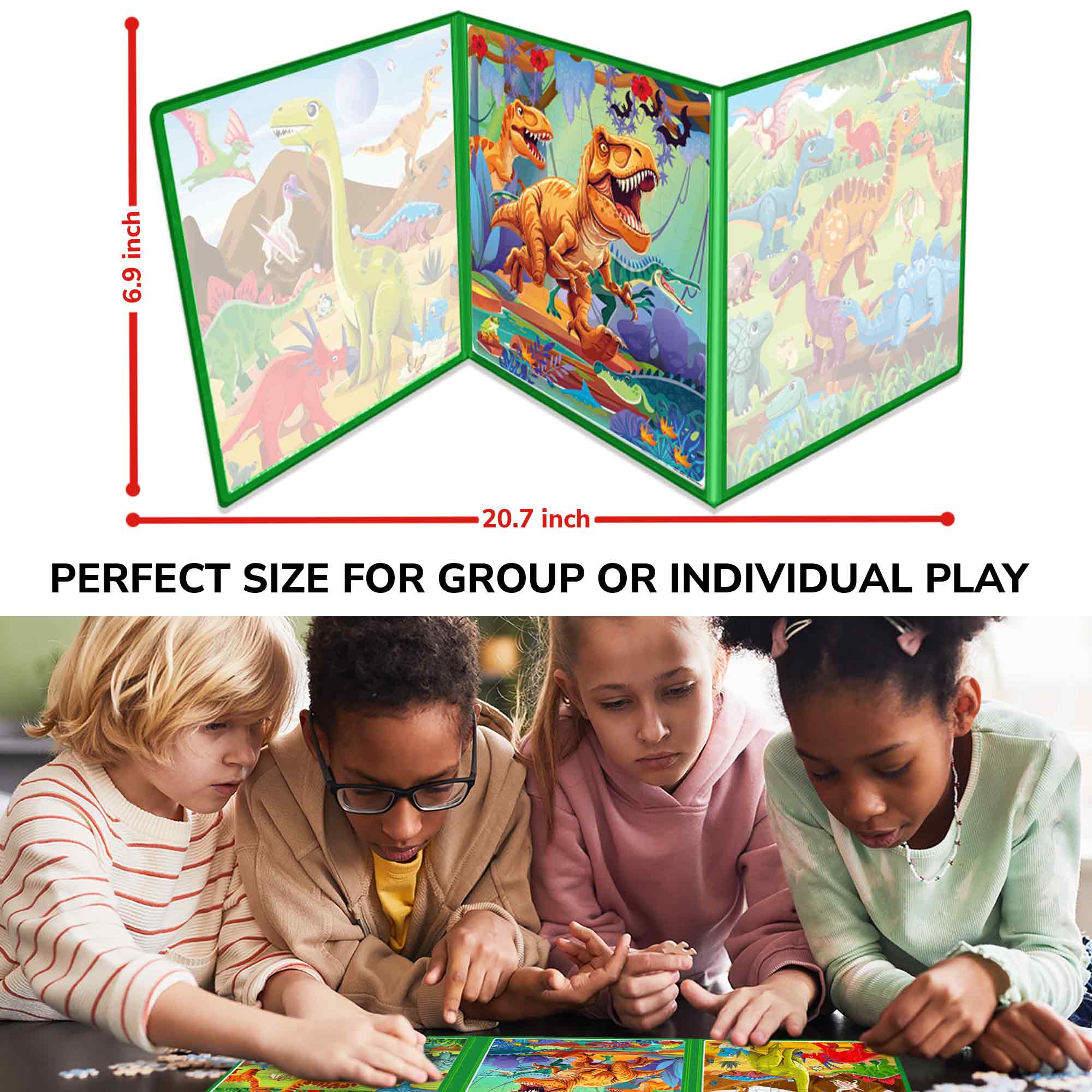 Magnetic Puzzles 3x36 Pcs Puzzles for Kids |Jurassic period - Image 3