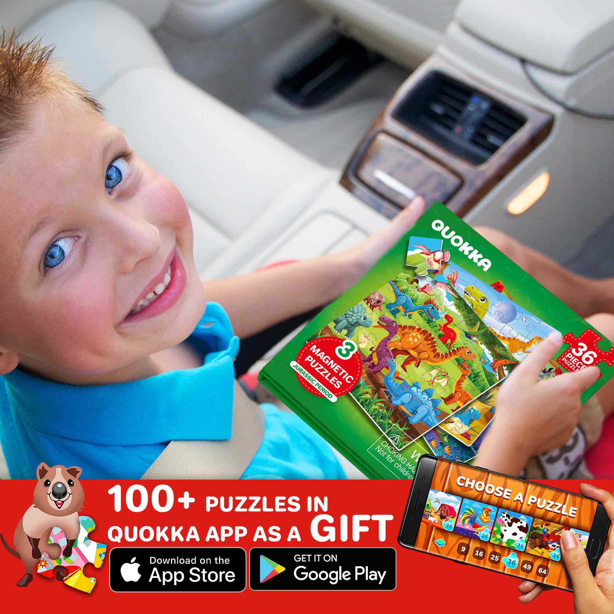 Magnetic Puzzles 3x36 Pcs Puzzles for Kids |Jurassic period - Image 6