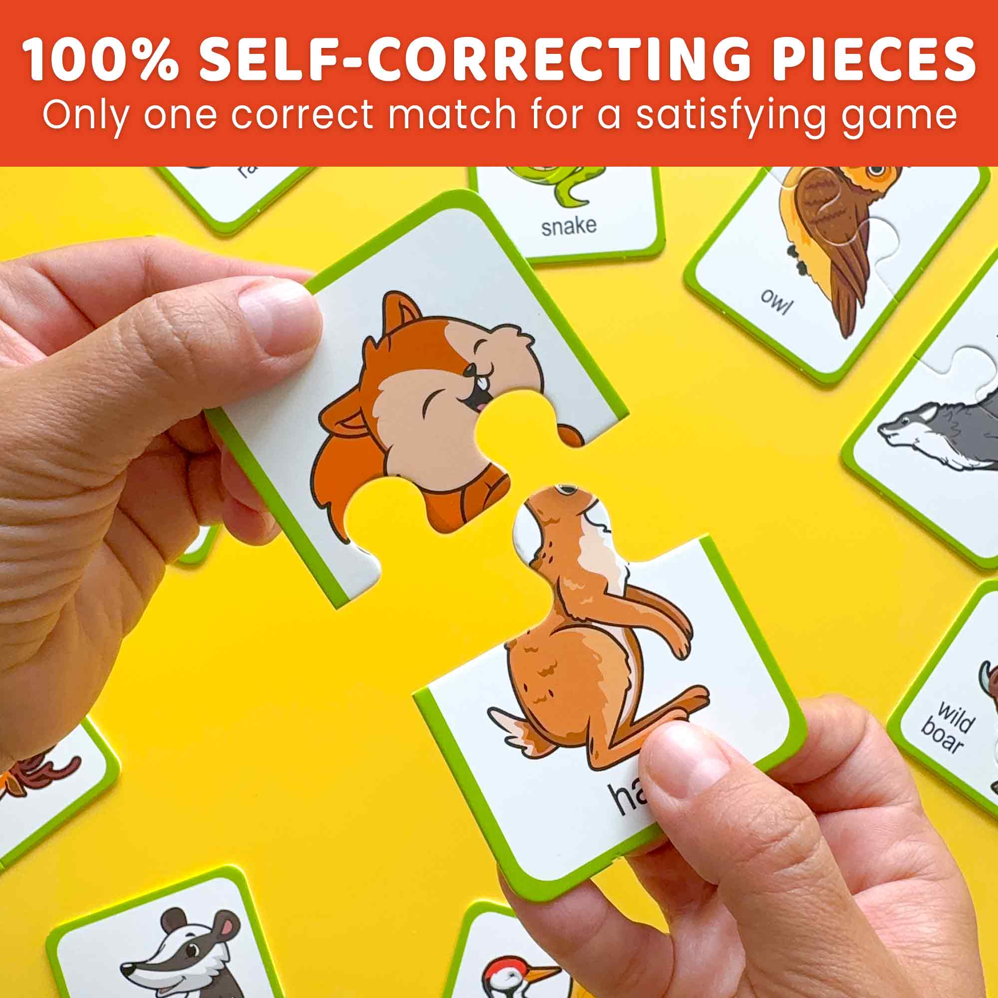 Matching Puzzle for Toddlers - 16 Pairs Forest Animals - Image 3