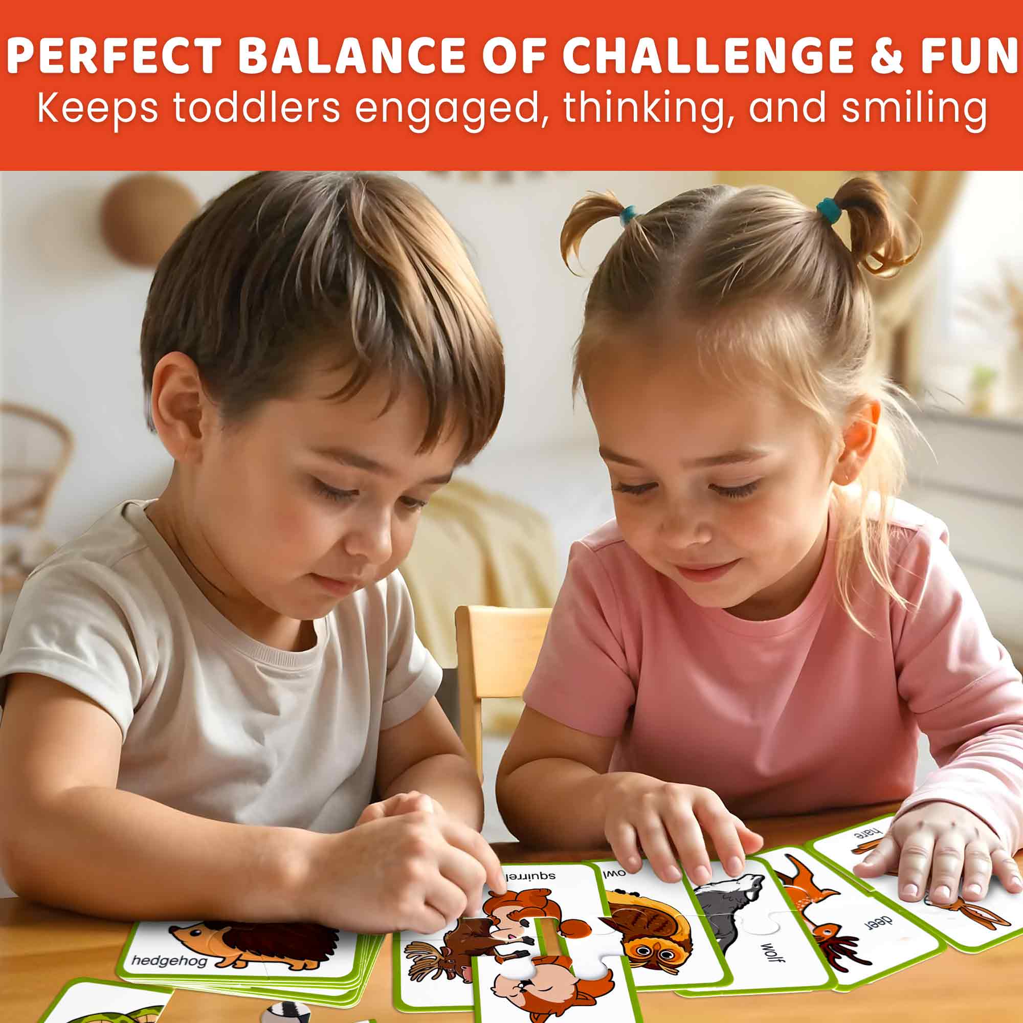 Matching Puzzle for Toddlers - 16 Pairs Forest Animals - Image 4
