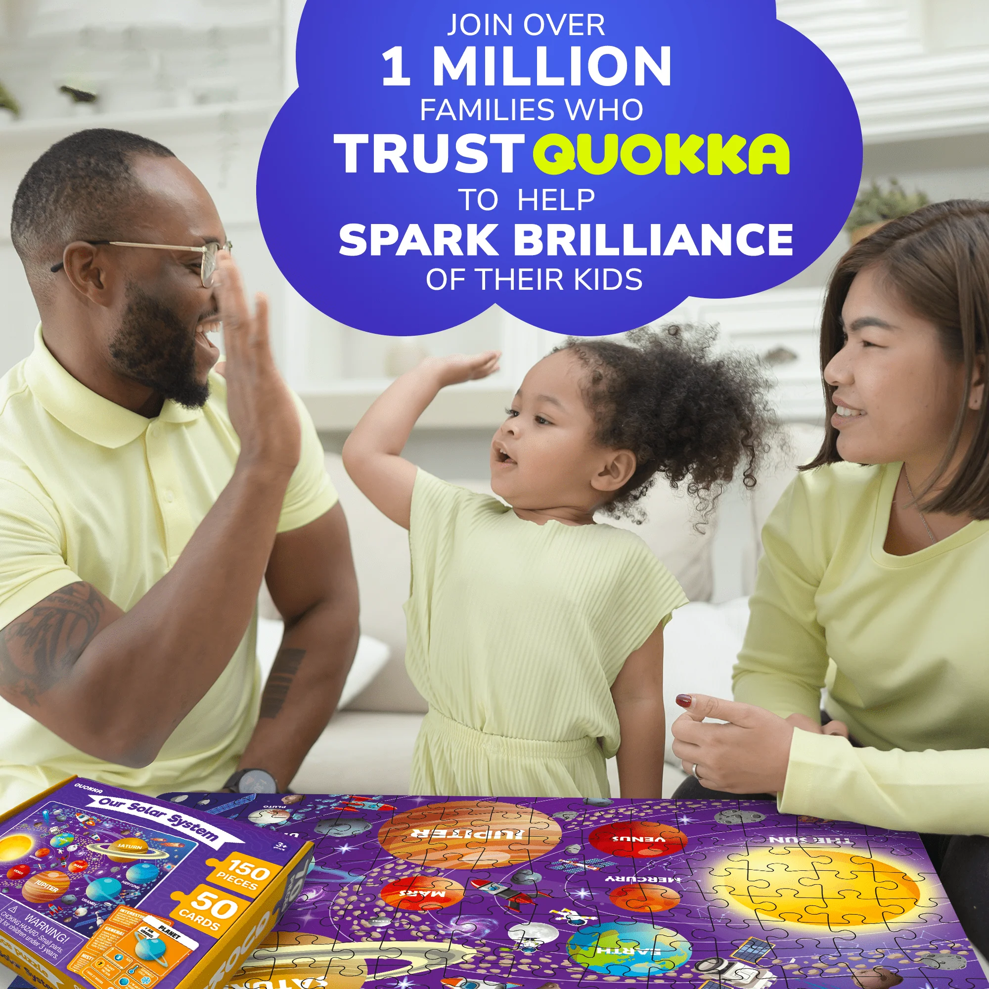 150 Pcs Jigsaw Puzzles 50 Cards For Kids | Space - Image 5