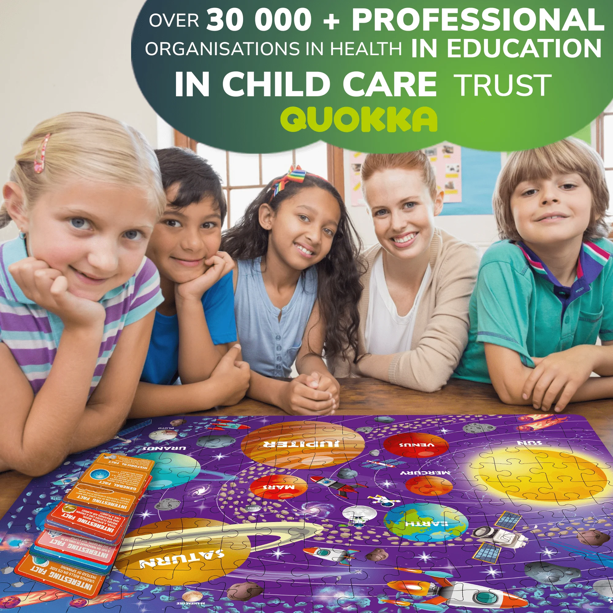 150 Pcs Jigsaw Puzzles 50 Cards For Kids | Space - Image 6