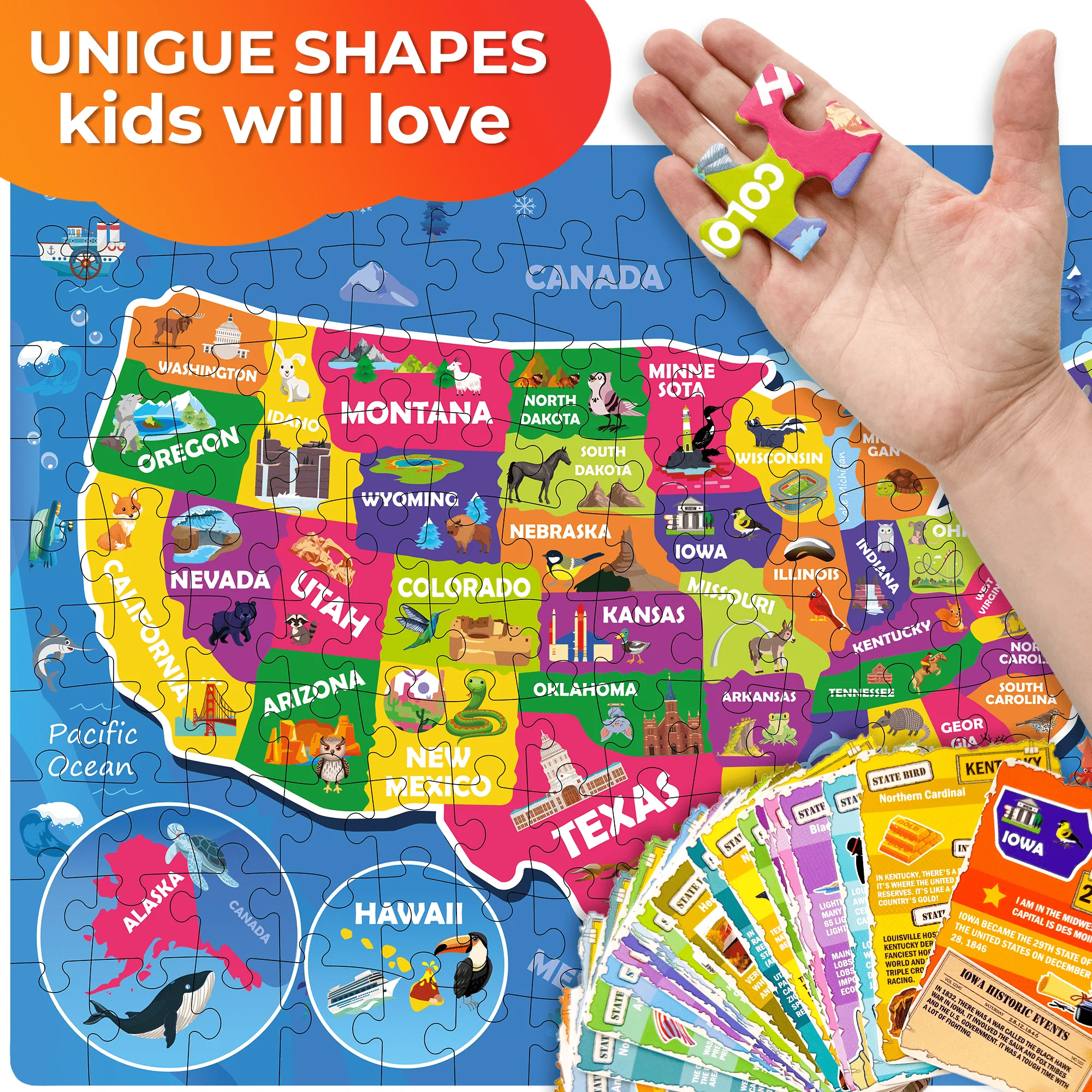 150 Pcs Jigsaw Puzzles 50 Cards For Kids | USA - Image 3