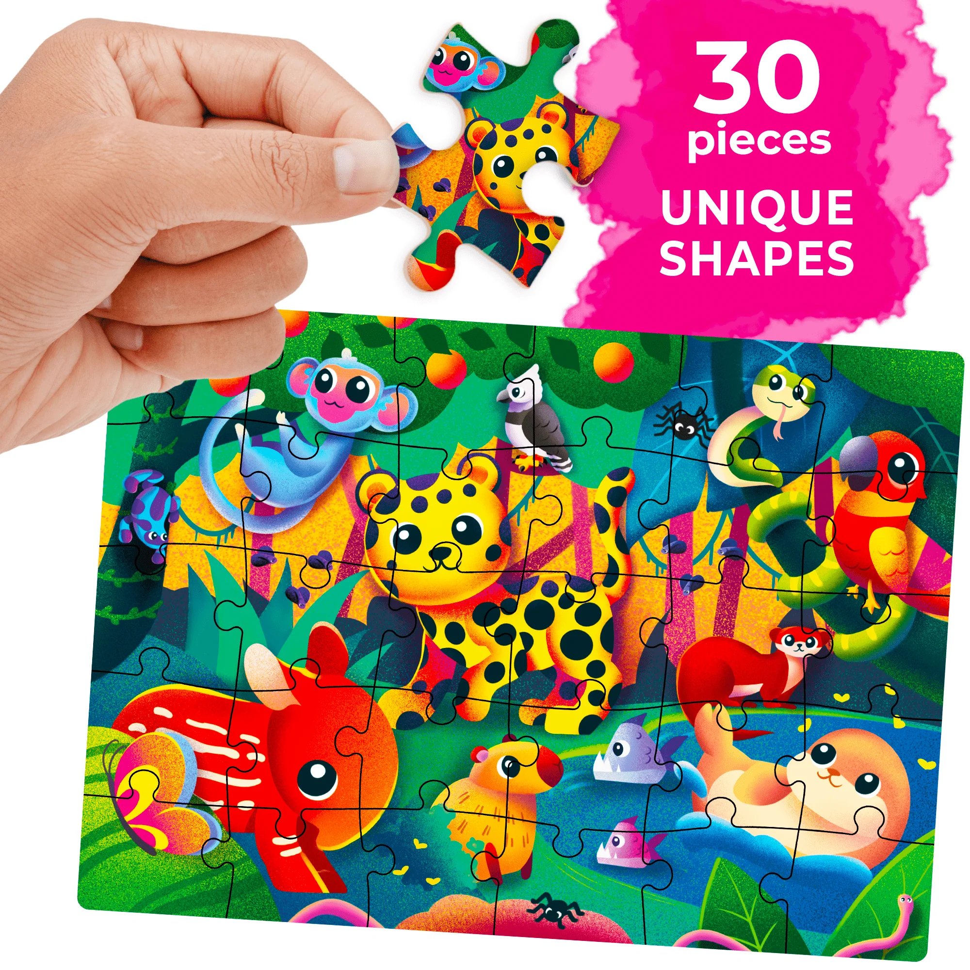 30 Pieces Puzzles for Kids | Dinosaur, Bugs & Animals - Image 3