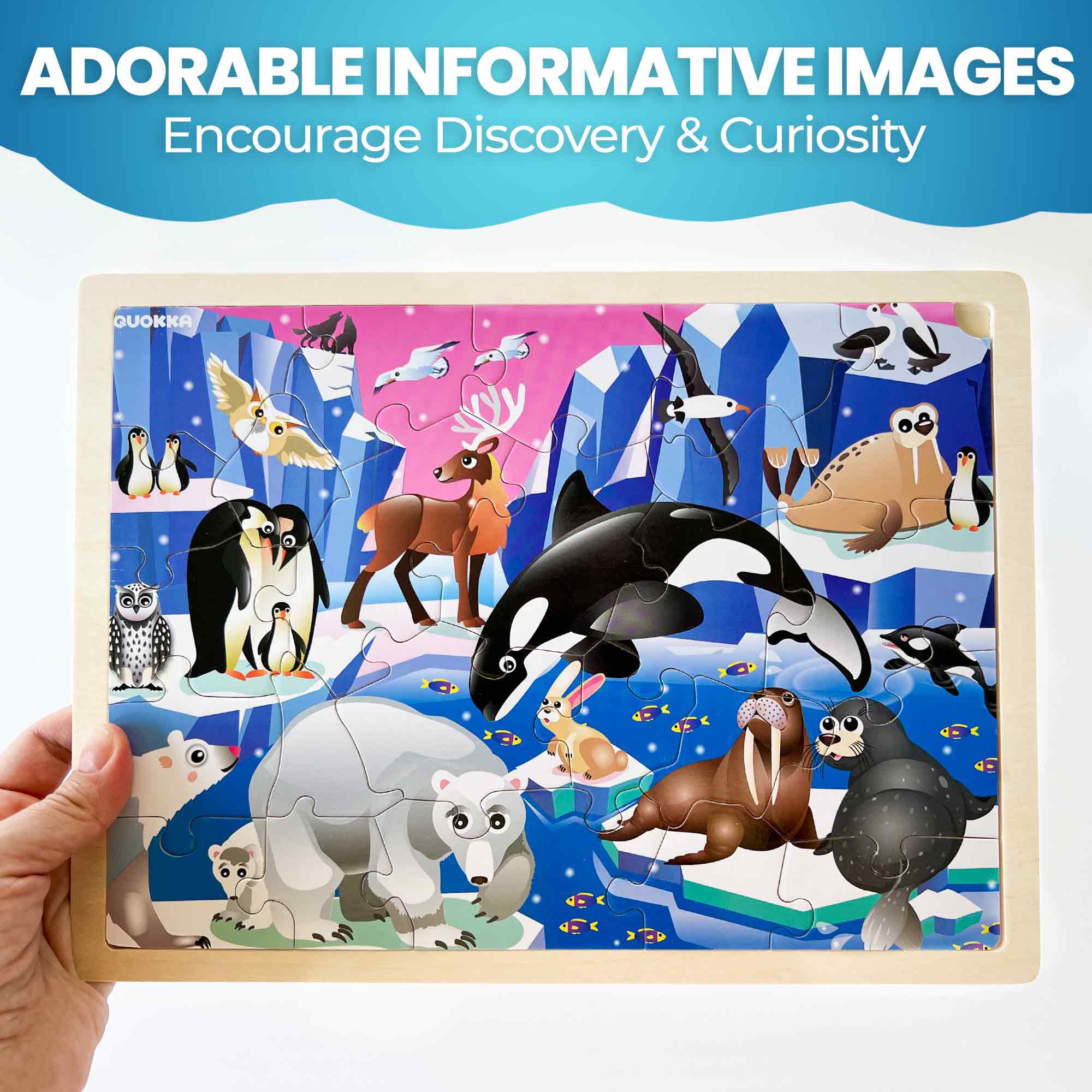 4 Set Wooden Puzzles for Toddlers | Animals, Vehicles & Space - Image 4