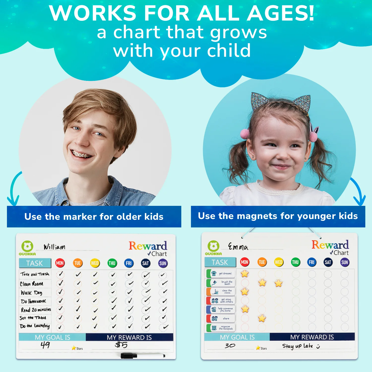 Reward Chart for Kids - Magnetic Behavior Chore Chart for Home - Image 6