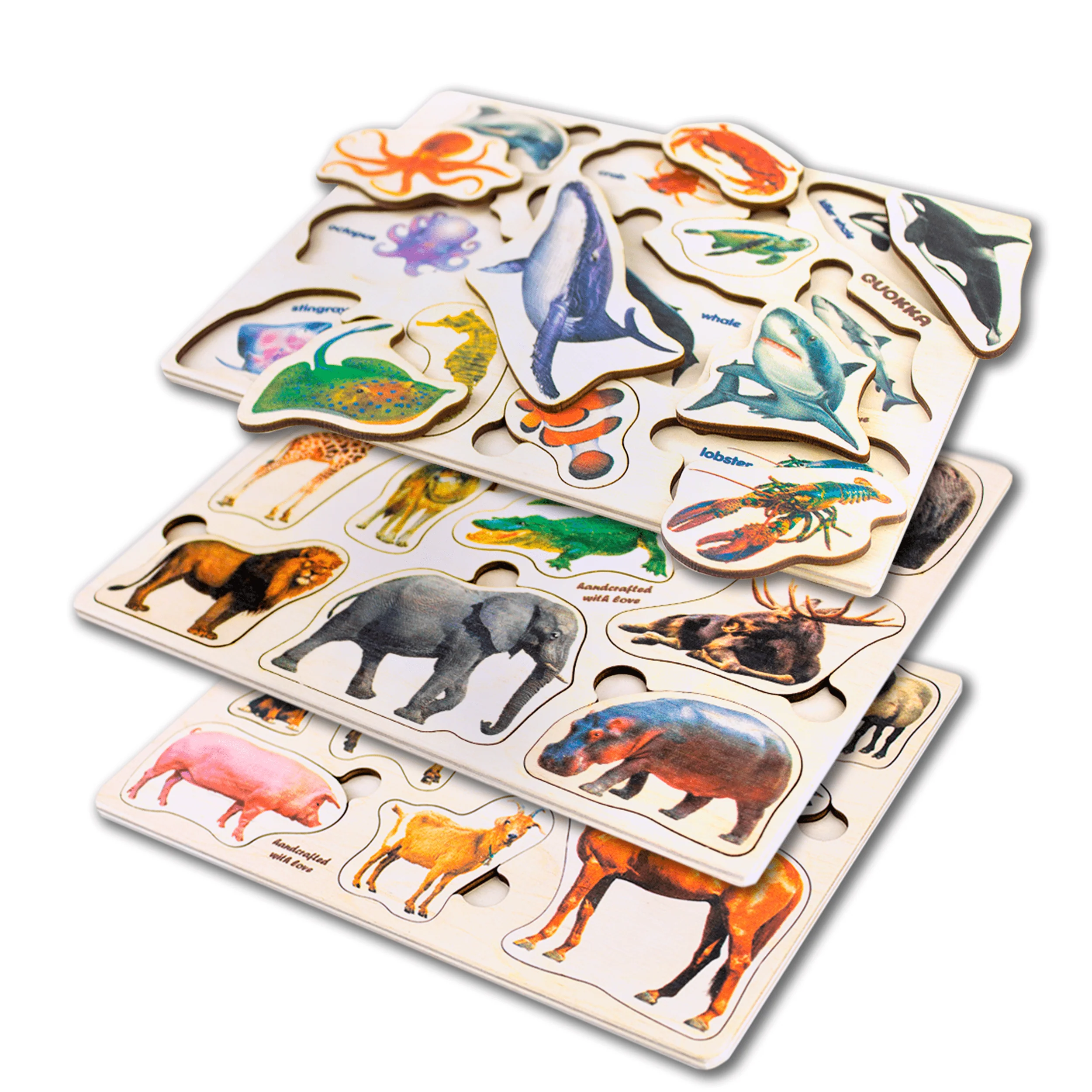 Wooden Toddler Puzzles | Realistic Animals - Image 8
