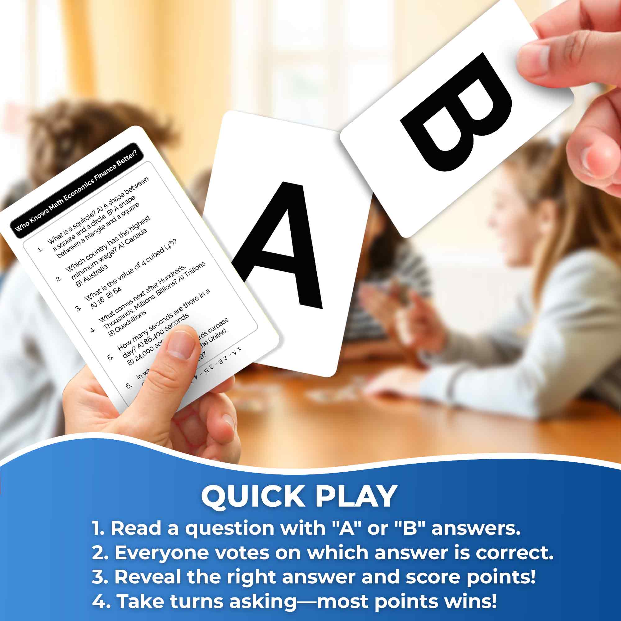 Trivia Card Game Who Knows Math Better? Educational Game - Image 3