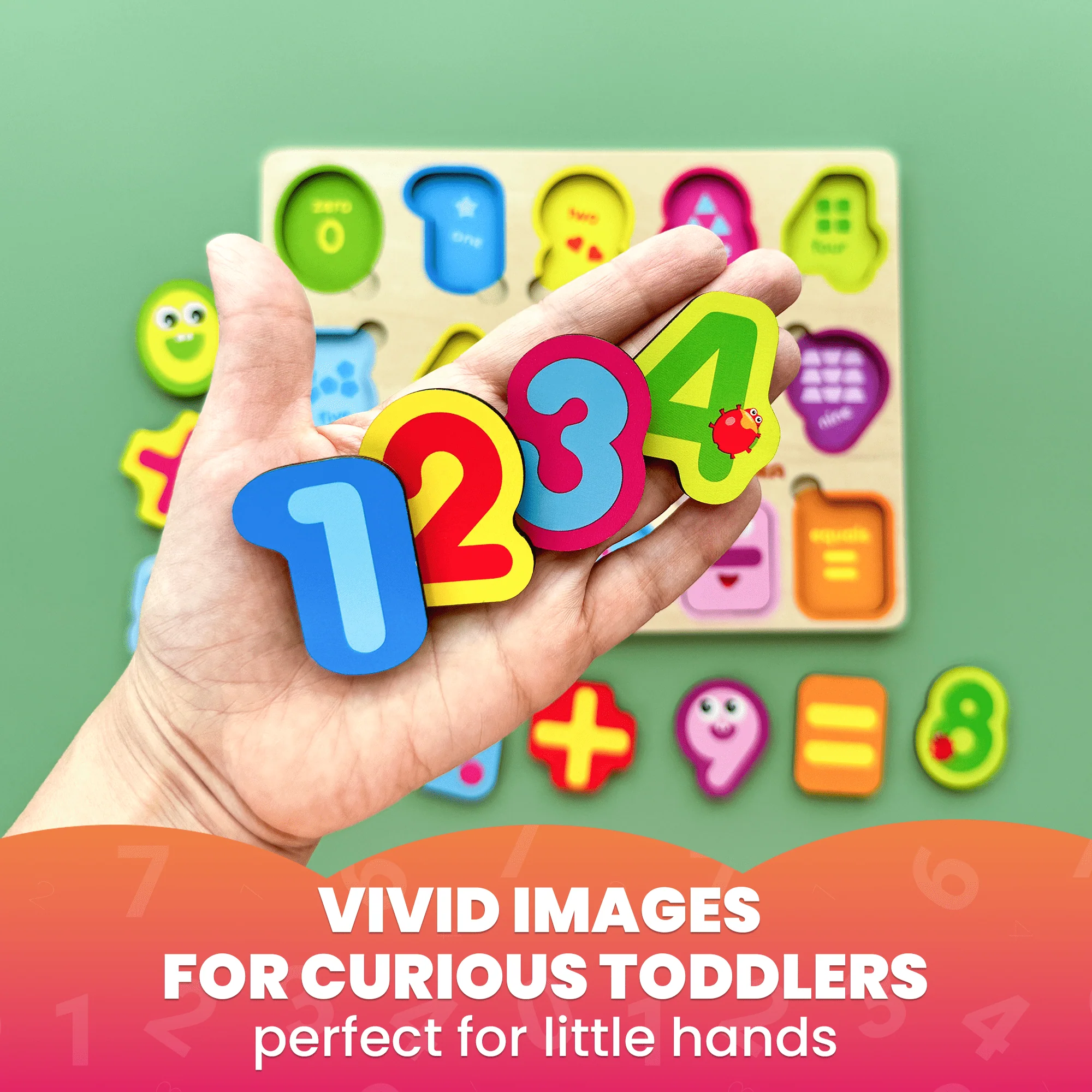 Wooden Puzzles for Toddlers | Numbers - Image 3
