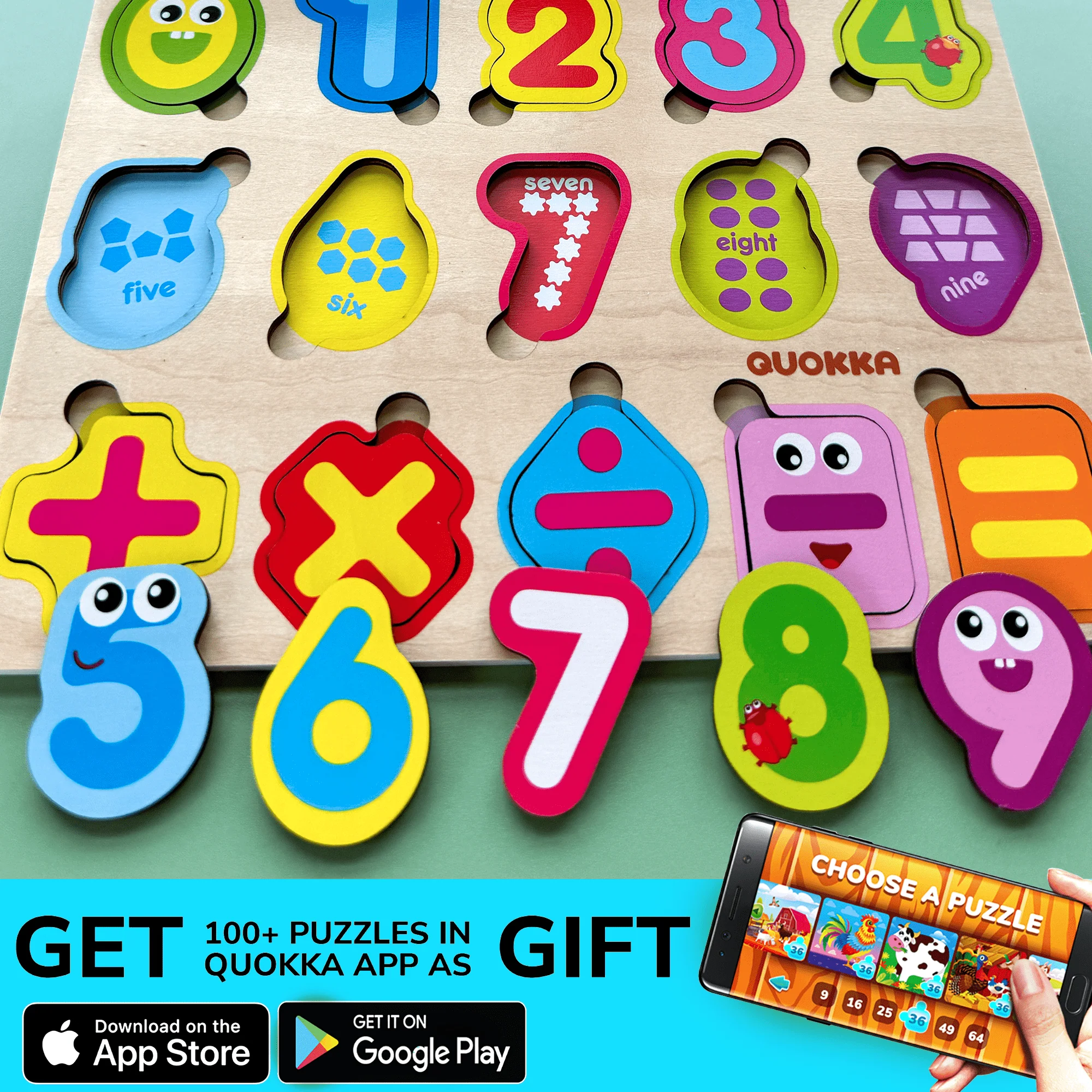 Wooden Puzzles for Toddlers | Numbers - Image 6