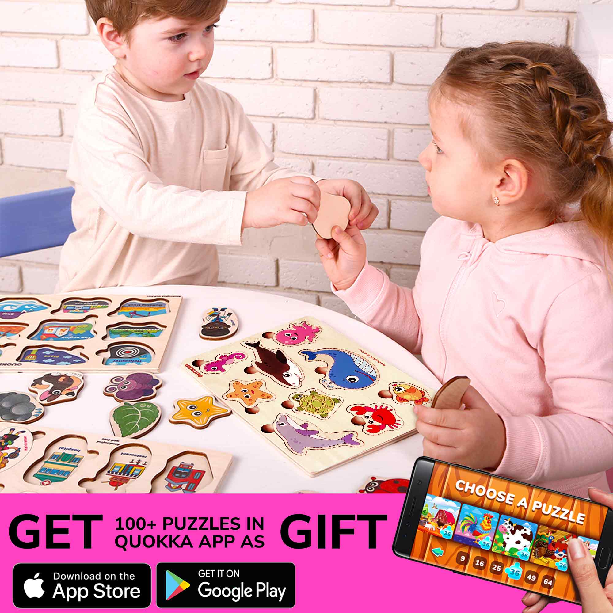 Wooden Puzzles for Toddlers | Sea Animals - Image 6